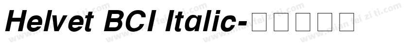 Helvet BCI Italic字体转换